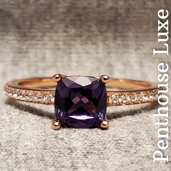 Penthouse Luxe Jewelry - REAL 1.5ct Alexandrite Cushion Cut 925 Ring